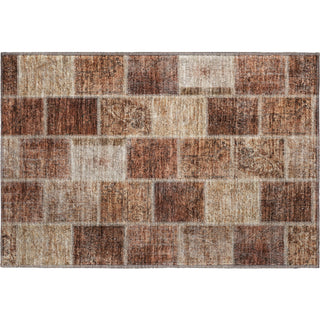 Piper Looms Mayfield Patchwork AMF772 Paprika Machine Washable Area Rug Scatter Main Image