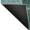 Piper Looms Mayfield Patchwork AMF772 Teal Machine Washable Area Rug Backing Image