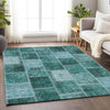 Piper Looms Mayfield Patchwork AMF772 Teal Machine Washable Area Rug Lifestyle Image Feature