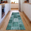 Piper Looms Mayfield Patchwork AMF772 Teal Machine Washable Area Rug Runner Lifestyle Image Feature