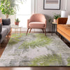 Piper Looms Mayfield Abstract AMF773 Aloe Machine Washable Area Rug Lifestyle Image Feature