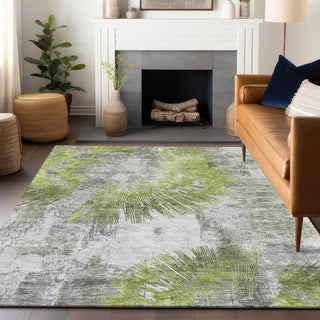 Piper Looms Mayfield Abstract AMF773 Aloe Machine Washable Area Rug Lifestyle Image Feature