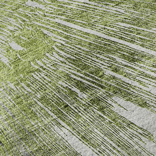 Piper Looms Mayfield Abstract AMF773 Aloe Machine Washable Area Rug Swatch Image