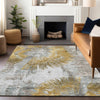 Piper Looms Mayfield Abstract AMF773 Gold Machine Washable Area Rug Lifestyle Image Feature