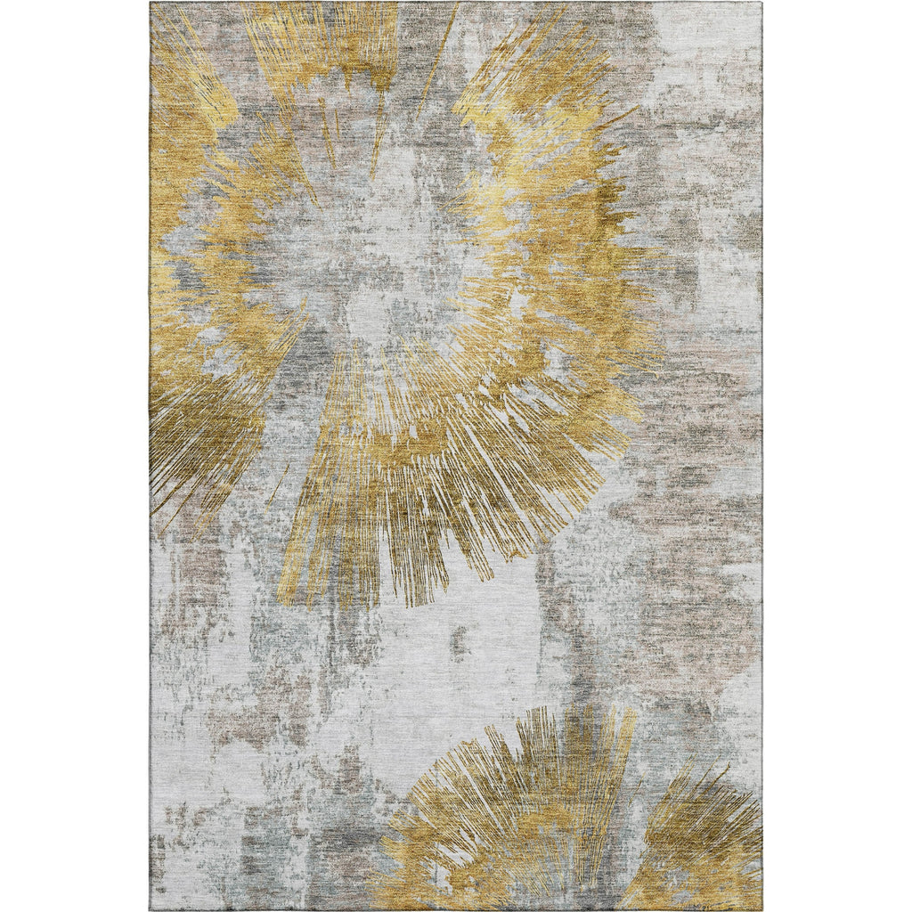 Piper Looms Mayfield Abstract AMF773 Gold Machine Washable Area Rug main image