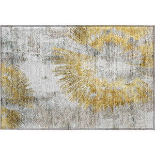 Piper Looms Mayfield Abstract AMF773 Gold Machine Washable Area Rug Scatter Main Image
