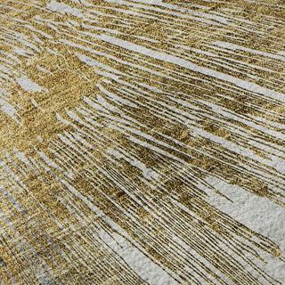 Piper Looms Mayfield Abstract AMF773 Gold Machine Washable Area Rug Swatch Image