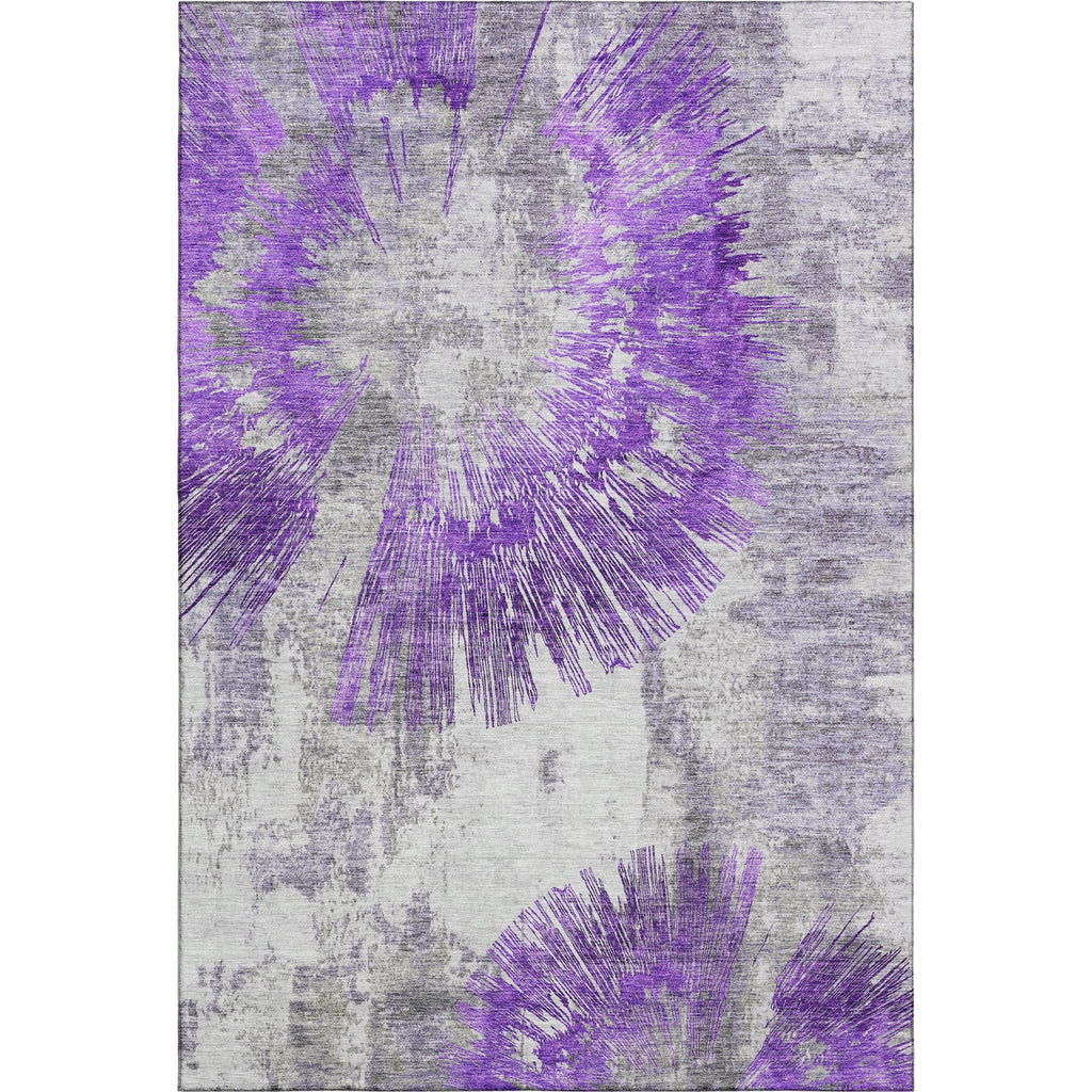 Piper Looms Mayfield Abstract AMF773 Purple Machine Washable Area Rug main image