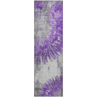 Piper Looms Mayfield Abstract AMF773 Purple Machine Washable Area Rug Runner Main Image