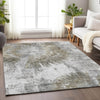 Piper Looms Mayfield Abstract AMF773 Taupe Machine Washable Area Rug Lifestyle Image Feature