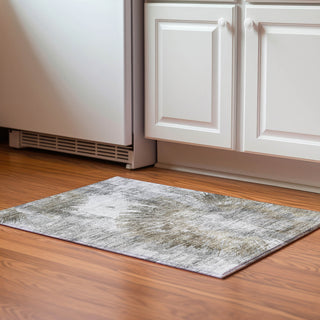 Piper Looms Mayfield Abstract AMF773 Taupe Machine Washable Area Rug Scatter Lifestyle Image Feature