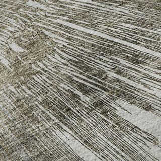 Piper Looms Mayfield Abstract AMF773 Taupe Machine Washable Area Rug Swatch Image