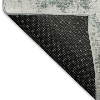 Piper Looms Mayfield Abstract AMF773 Teal Machine Washable Area Rug Backing Image