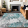 Piper Looms Mayfield Abstract AMF773 Teal Machine Washable Area Rug Lifestyle Image Feature
