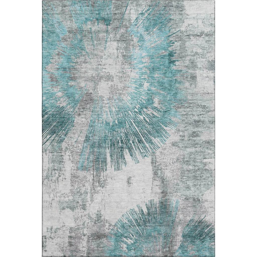Piper Looms Mayfield Abstract AMF773 Teal Machine Washable Area Rug main image