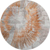 Piper Looms Mayfield Abstract AMF773 Terracotta Machine Washable Area Rug Round Main Image