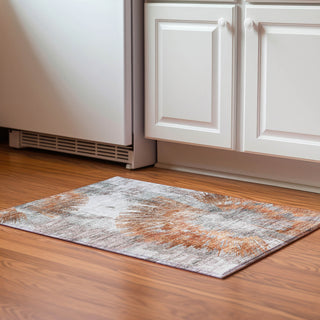 Piper Looms Mayfield Abstract AMF773 Terracotta Machine Washable Area Rug Scatter Lifestyle Image Feature