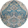 Piper Looms Mayfield Traditional AMF774 Blue Machine Washable Area Rug Round Main Image