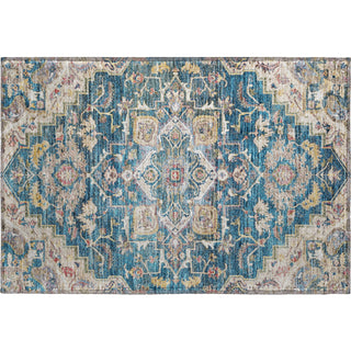 Piper Looms Mayfield Traditional AMF774 Blue Machine Washable Area Rug Scatter Main Image