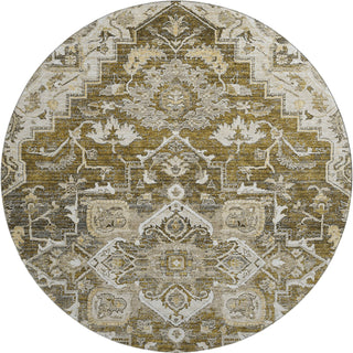 Piper Looms Mayfield Traditional AMF774 Brown Machine Washable Area Rug Round Main Image