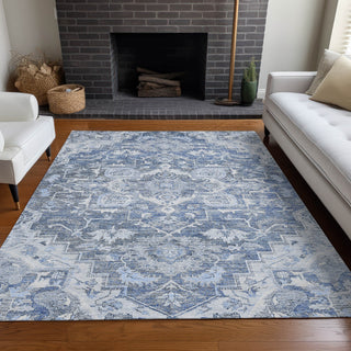 Piper Looms Mayfield Traditional AMF774 Denim Machine Washable Area Rug Lifestyle Image Feature