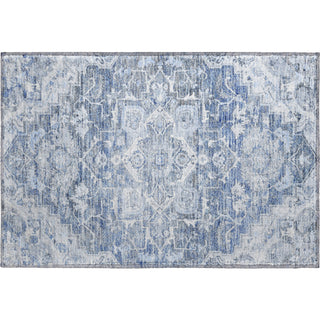 Piper Looms Mayfield Traditional AMF774 Denim Machine Washable Area Rug Scatter Main Image
