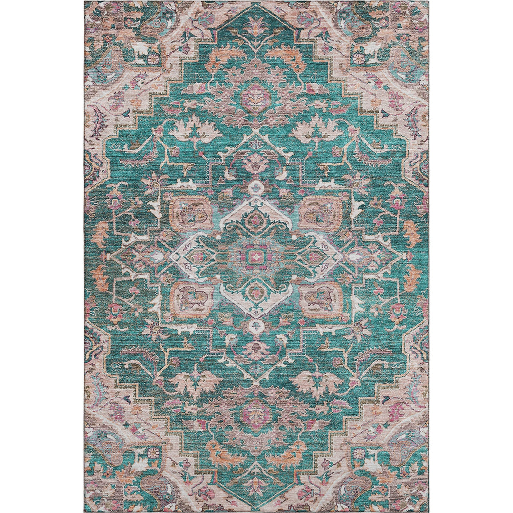 Piper Looms Mayfield Traditional AMF774 Emerald Machine Washable Area Rug main image