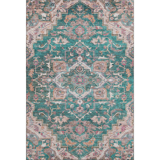 Piper Looms Mayfield Traditional AMF774 Emerald Machine Washable Area Rug main image