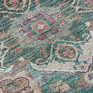 Piper Looms Mayfield Traditional AMF774 Emerald Machine Washable Area Rug Swatch Image