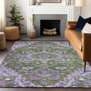 Piper Looms Mayfield Traditional AMF774 Olive Machine Washable Area Rug Lifestyle Image Feature