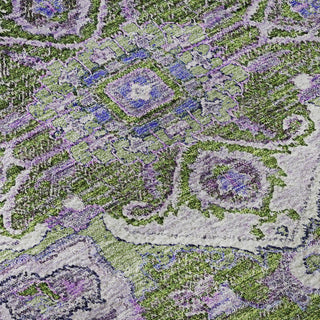 Piper Looms Mayfield Traditional AMF774 Olive Machine Washable Area Rug Swatch Image