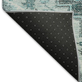 Piper Looms Mayfield Traditional AMF774 Teal Machine Washable Area Rug Backing Image