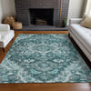 Piper Looms Mayfield Traditional AMF774 Teal Machine Washable Area Rug Lifestyle Image Feature