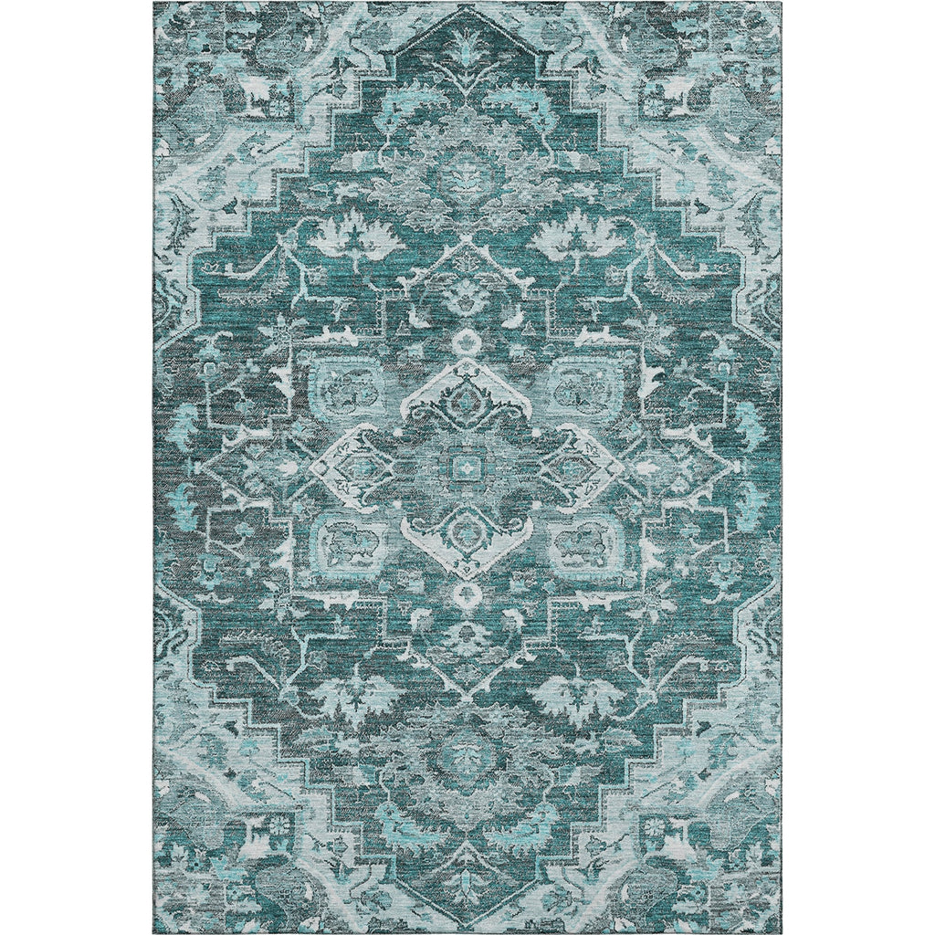 Piper Looms Mayfield Traditional AMF774 Teal Machine Washable Area Rug main image