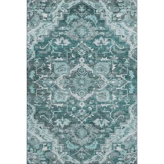 Piper Looms Mayfield Traditional AMF774 Teal Machine Washable Area Rug main image