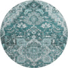 Piper Looms Mayfield Traditional AMF774 Teal Machine Washable Area Rug Round Main Image