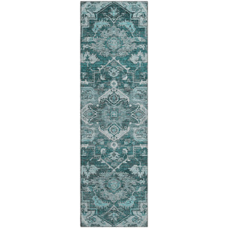 Piper Looms Mayfield Traditional AMF774 Teal Machine Washable Area Rug Runner Main Image