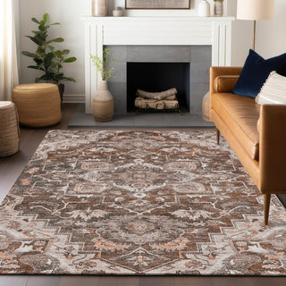 Piper Looms Mayfield Traditional AMF774 Terracotta Machine Washable Area Rug Lifestyle Image Feature