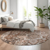 Piper Looms Mayfield Traditional AMF774 Terracotta Machine Washable Area Rug Round Lifestyle Image Feature