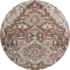 Piper Looms Mayfield Traditional AMF774 Terracotta Machine Washable Area Rug Round Main Image