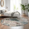 Piper Looms Mayfield Moroccan AMF775 Beige Machine Washable Area Rug Round Lifestyle Image Feature