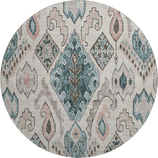 Piper Looms Mayfield Moroccan AMF775 Beige Machine Washable Area Rug Round Main Image
