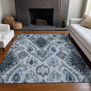 Piper Looms Mayfield Moroccan AMF775 Blue Machine Washable Area Rug Lifestyle Image Feature