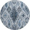 Piper Looms Mayfield Moroccan AMF775 Blue Machine Washable Area Rug Round Main Image