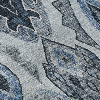 Piper Looms Mayfield Moroccan AMF775 Blue Machine Washable Area Rug Swatch Image