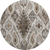 Piper Looms Mayfield Moroccan AMF775 Brown Machine Washable Area Rug Round Main Image