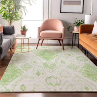 Piper Looms Mayfield Moroccan AMF776 Aloe Machine Washable Area Rug Lifestyle Image Feature