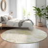 Piper Looms Mayfield Moroccan AMF776 Beige Machine Washable Area Rug Round Lifestyle Image Feature