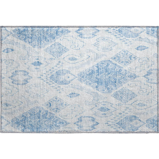 Piper Looms Mayfield Moroccan AMF776 Blue Machine Washable Area Rug Scatter Main Image