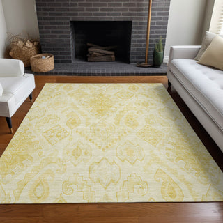 Piper Looms Mayfield Moroccan AMF776 Gold Machine Washable Area Rug Lifestyle Image Feature
